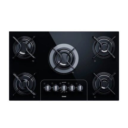 Cooktop 5 Bocas Facilite Mesa de Vidro Consul