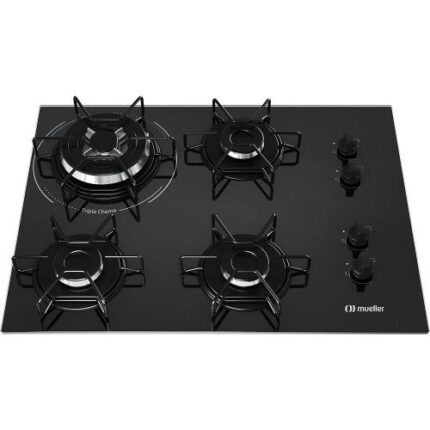 Cooktop Mueller 4 Bocas Com Queimador Tripla Chama Preto MCG134BG1 – Bivolt