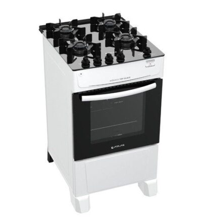 Fogão Atlas Mônaco Top Glass 4 Bocas Branco – Bivolt