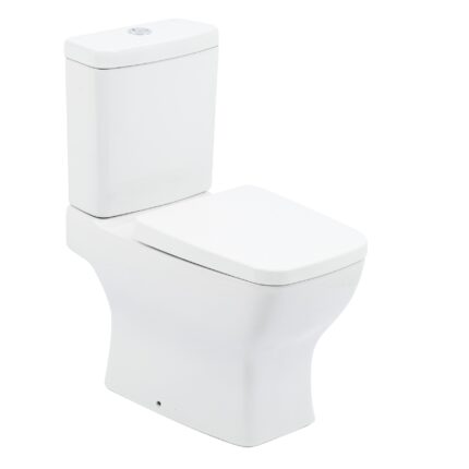 Kit Vaso Sanitário com Caixa Acoplada e Assento Branco Duplo Acionamento 3/6L Saída Vertical Boss Incepa