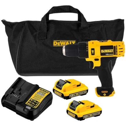 Parafusadeira/Furadeira de Impacto a Bateria 12V Li-Ion 3/8 Pol. com Carregador 2 Baterias e Bolsa – DEWALT-DCD716D2-BR